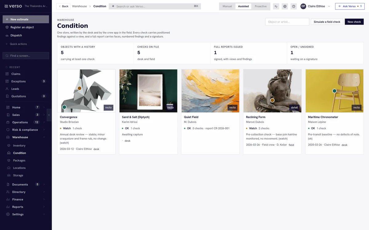 Logistics ERP — Condition