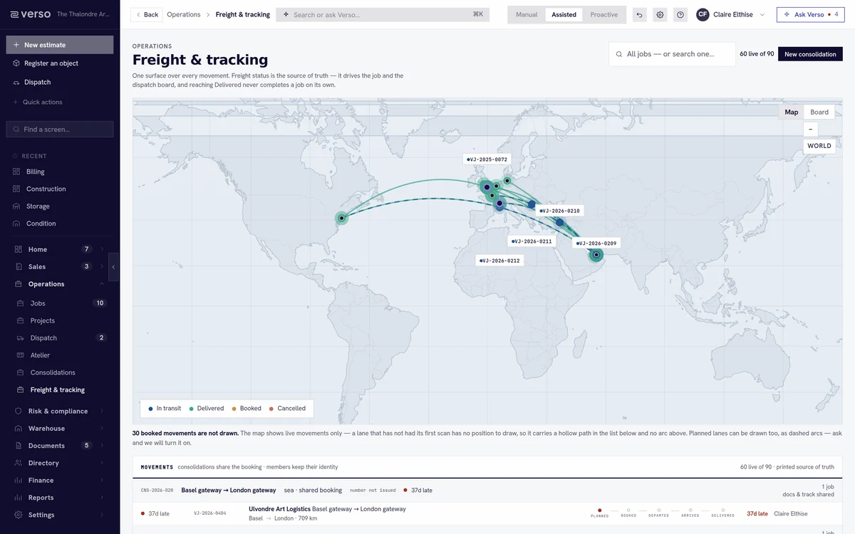 Tracked on real geography